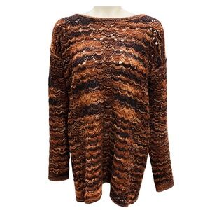 MISSONI BROWN CASHMERE KNIT SWEATER